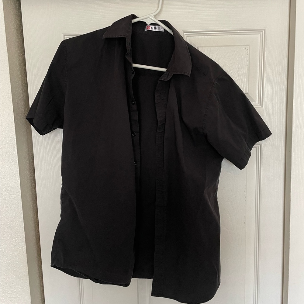 Black H2H button up shirt